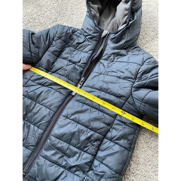 Kids Unisex black puffer coat, size XS (4/5) - Picture 4 of 6